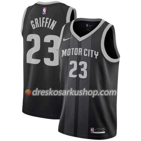 Muški NBA Dres Detroit Pistons Blake Griffin 23 Nike 2018-19 City Edition Crna Plava Swingman